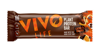 Wegański baton proteinowy Vivo Life - kakao i pomarańcza (65g)