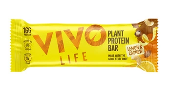 Wegański baton proteinowy Vivo Life - orzechy nerkowca i cytryna (65g)