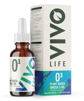 Wegańskie OMEGA-3 Vivo Life - cytrynowy - (60 porcji/30 porcji - 60 ml)