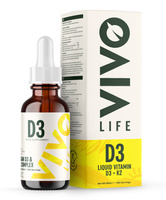 Wegańska witamina D3 z K2 - smak: cytrynowy (100 porcji/50 ml)